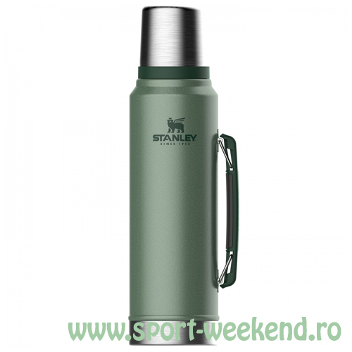 10-08266-001.jpg Stanley - Termos Classic Vacuum Bottle, Hammertone Green, 1 Litru - imagine 1