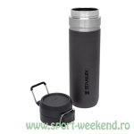 Stanley - Sticla Termoizolanta de Apa Quick Flip Water Bottle Charcoal Black, 0.7 Litri - imagine 2