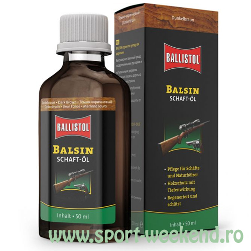 ballistol_-_ulei_pentru_lemn_balsin_maro_inchis.jpg Ballistol - Ulei pentru lemn Balsin Maro Inchis 50ml - imagine 1