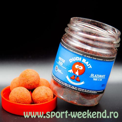 boilies_pentru_carlig_mister_dudi_glazurate_1.jpg Dudi Bait - Boilies de carlig Mr. Dudi Solubile - Glazurate 20mm - imagine 1