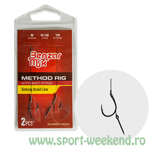 carlige_legate_benzar_method_fir_textil_bait_sting_2.jpg Benzar Mix - Carlige legate Method Rig nr.12 - imagine 1