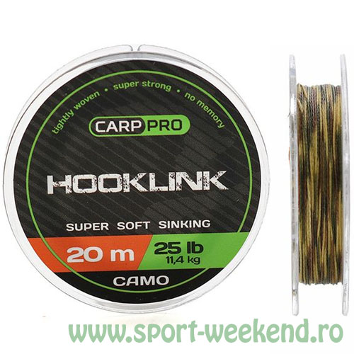 carp_pro_-_fir_hooklink_camo_1.jpg Carp Pro - Fir Hooklink Camo - 20m - 15lb - imagine 1
