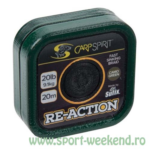 carp_spirit_-_fir_re-action_cg_1_1.jpg Carp Spirit - Fir Re-action Braid Camo Green - 20m - 25lb - imagine 1