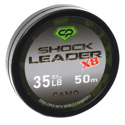 cp35-8-50_1.jpg Carp Pro - Fir Textil Diamond Shock Leader X8 Camo 50m / 35lb - imagine 1