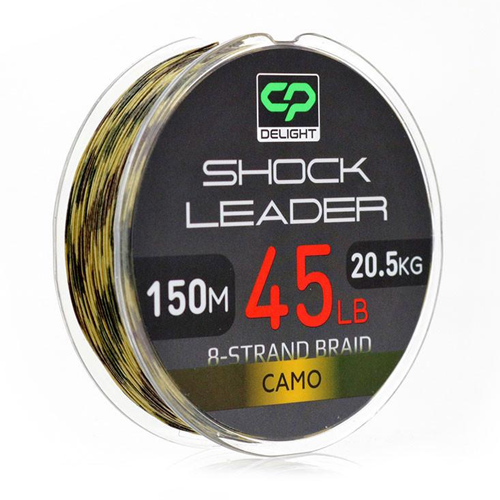cp45-8-150.jpg Carp Pro - Fir Textil Delight Shock Leader X8 Camo 150m / 45lb - imagine 1