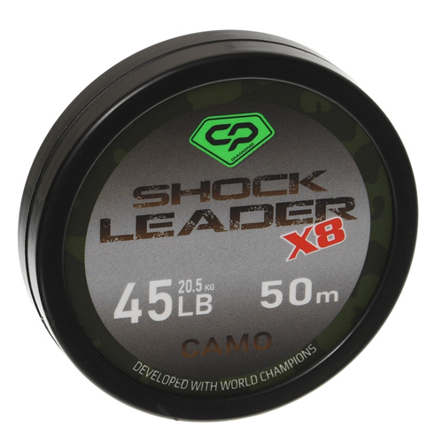 cp45-8-50_1.jpg Carp Pro - Fir Textil Diamond Shock Leader X8 Camo 50m / 45lb - imagine 1