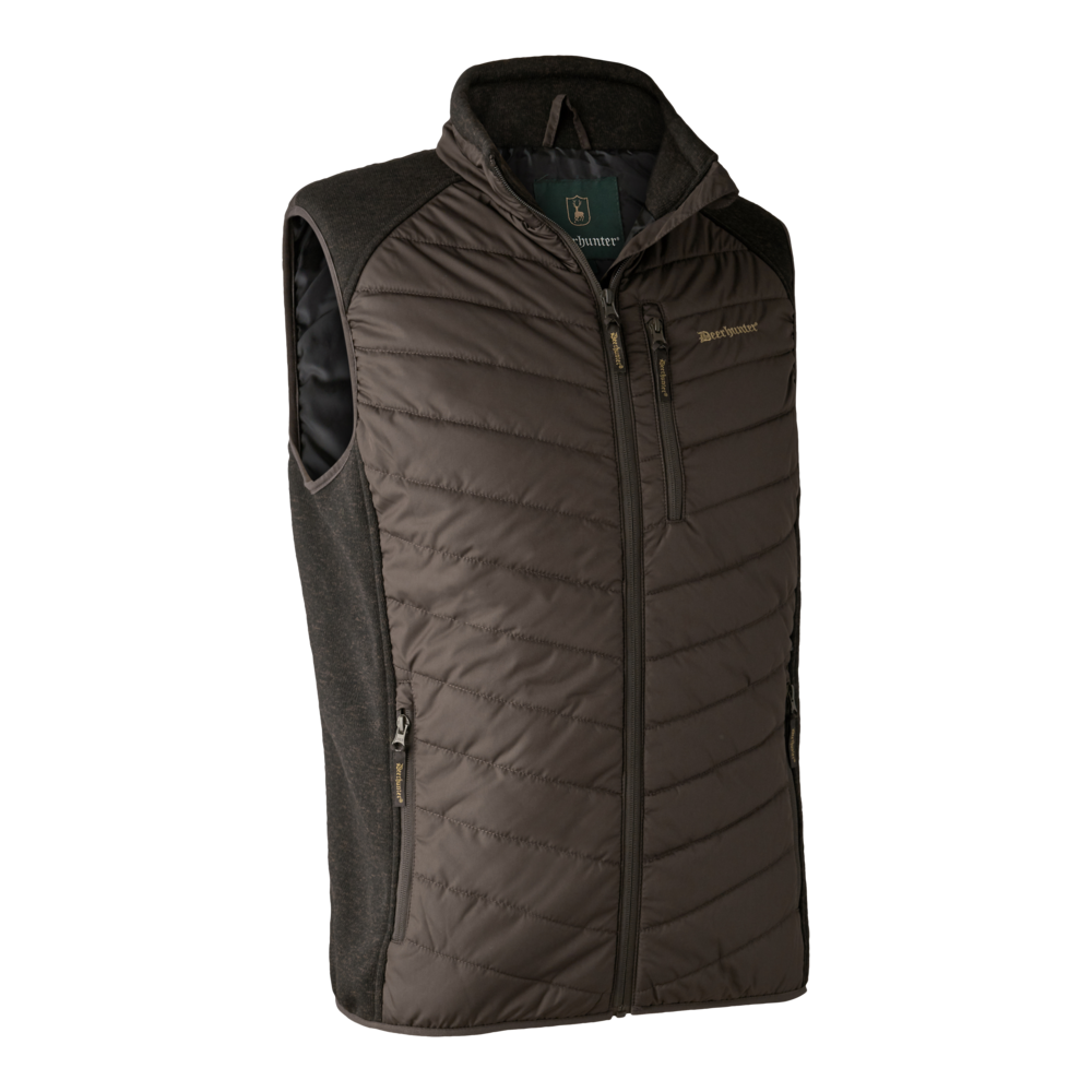 d_p_f_4572-571_4.png Deerhunter - Vesta Moor Padded Waistcoat w. Softshell Brown Leaf nr.XXL - imagine 1
