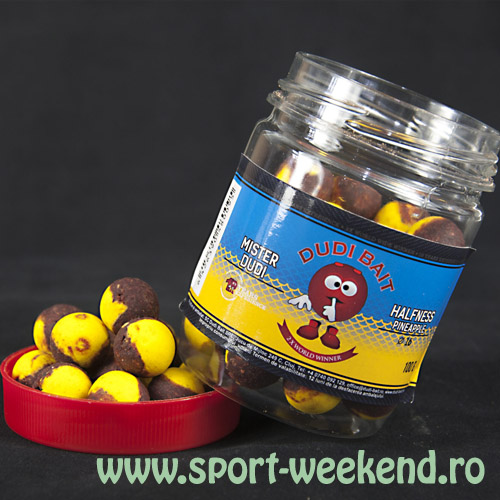 dudi_bait_-_halfness_ananas_1.jpg Dudi Bait - Boilies pentru carlig Mister Dudi “Halfness” Pineapple 16mm - imagine 1