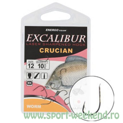 EnergoTeam - Carlige Excalibur Crucian Worm nr.12