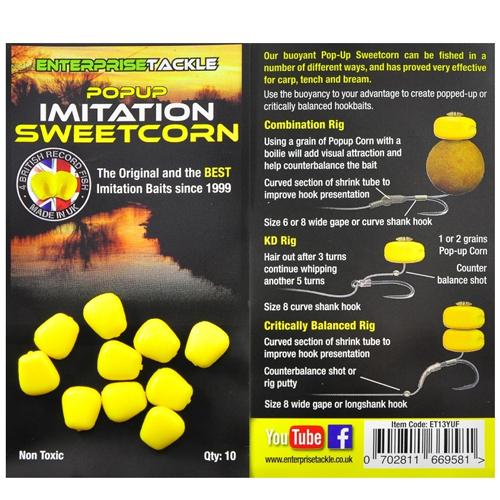 et13yuf_1.jpg Enterprise Tackle - Pop-up Imitation Sweetcorn Yellow - imagine 1