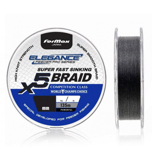 formax_-_elegance_feeder_pro_fast_sinking_braid_black.jpg Formax - Fir textil Elegance Feeder Pro Sinking Braid 135m / 0,08mm / 6,2kg - imagine 1