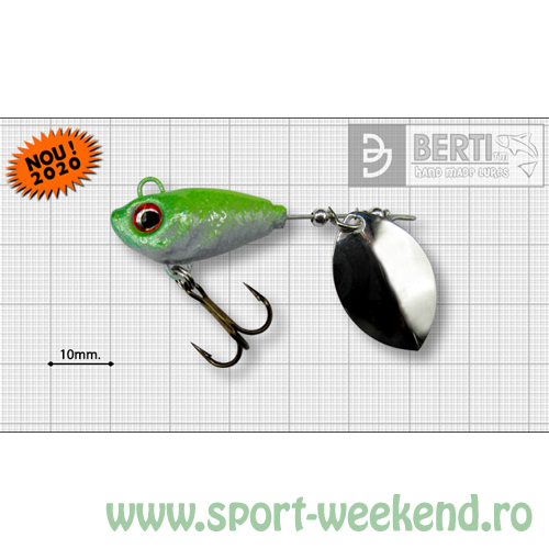 h-05-326_1.jpg Berti - Spinnertail Fishelic Olympic nr.3 /14g - White-Chartreuse - imagine 1
