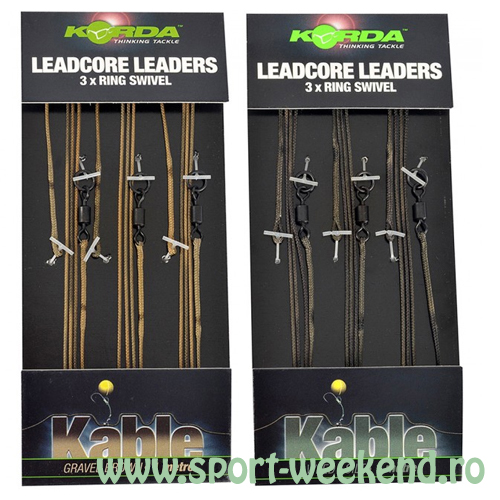 korda_-_leadcore_leader_ring_swivel.jpg Korda - Set montura Leadcore Leader Ring Swivel Weed - imagine 1