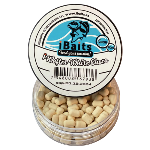 mini_dumbell_5x7mm_iwafter_white_choco.jpg iBaits - Dumbell Critic Echilibrat iBaits iWafter 5mm - White Choco (Alb) - imagine 1