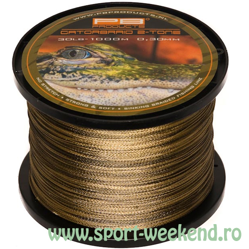PB Products - Fir textil Gator Braid 2-Tone 0,30mm - 1000m - 30lb - imagine 1