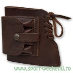 Tapel - Protectie pat arma cu portmunitie piele pentru cartus - Maro