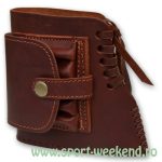 Tapel - Protectie pat arma cu portmunitie piele pentru cartus - Maro roscat
