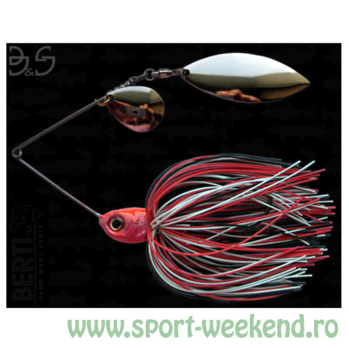 s-03-951.jpg Berti - Spinnerbait Gigant Big&Strong 17g / Colorado-Salcie / cul. Alb-Negru-Rosu - imagine 1