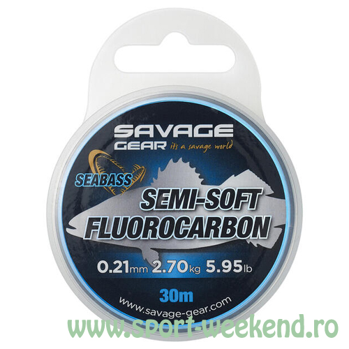 savage_gear_fir_semi_soft_fluorocarbon_seabass.jpg Savage Gear - Fir Semi-Soft Fluorocarbon 0,29mm - 4,79kg - 30m - imagine 1