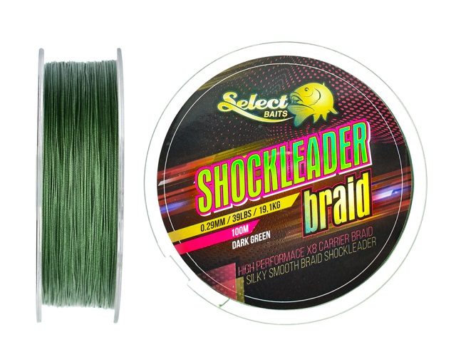 select-baits-fir-textil-shockleader-x8-braid-dark-green-100m-1591285867-1_1.jpg Select Baits - Fir ShockLeader Braid 100m / 0,29mm / 19,1kg - imagine 1
