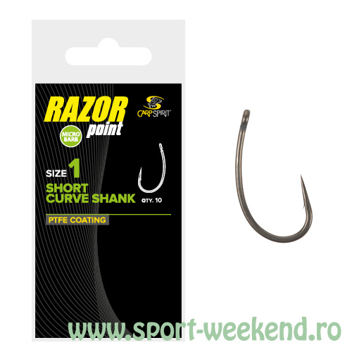 short_curve_shank_carp_spirit.jpg Carp Spirit - Carlige Short Curve Shank nr.4 - imagine 1