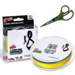 Sufix - Fir textil X8 Carrier Braid Hot Yellow 0,165mm - 135m - 10,5kg + Foarfeca cadou