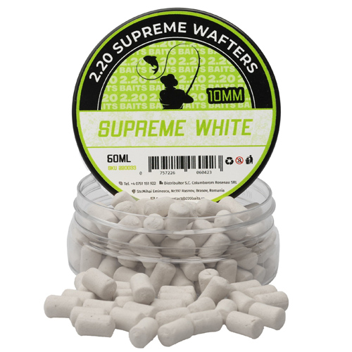 supreme_white_10mm.jpg 2.20 Baits - Wafter Supreme 10mm White - imagine 1