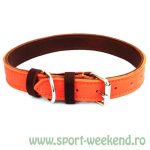 Tapel - Zgarda Piele Portocalie 44cm