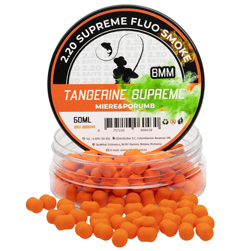 wafter_supreme_fluo_smoke_6mm_tangerine_miere_porumb.jpg 2.20 Baits - Wafter Supreme Fluo Smoke 6mm Tangerine Miere & Porumb - imagine 1